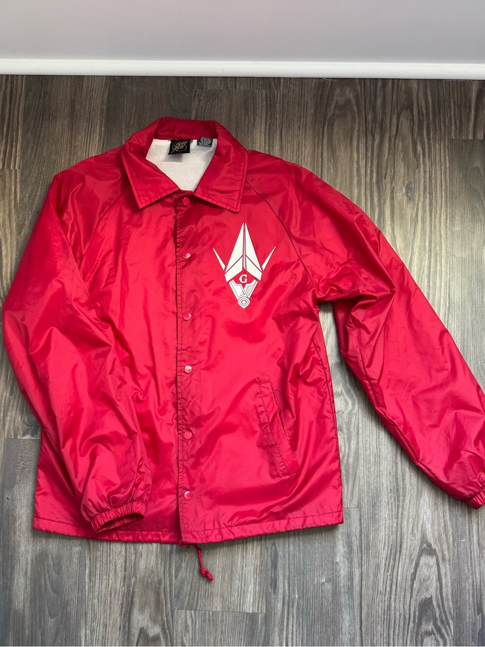 Benny Gold Red Coaches Jacket with White Emblem